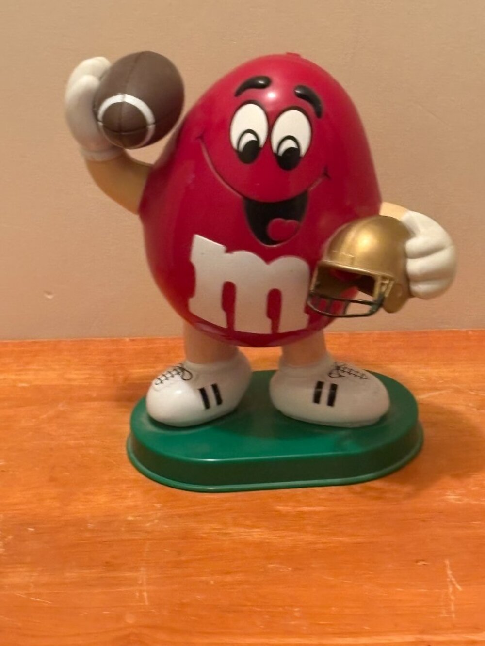 1995 M&M's Red Character Football Player Dispenser